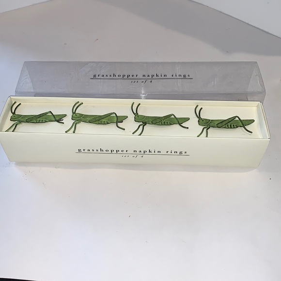 Grasshopper, Napkin Rings NEW Pier 1 Imports Discontinued Stock - Picture 1 of 5